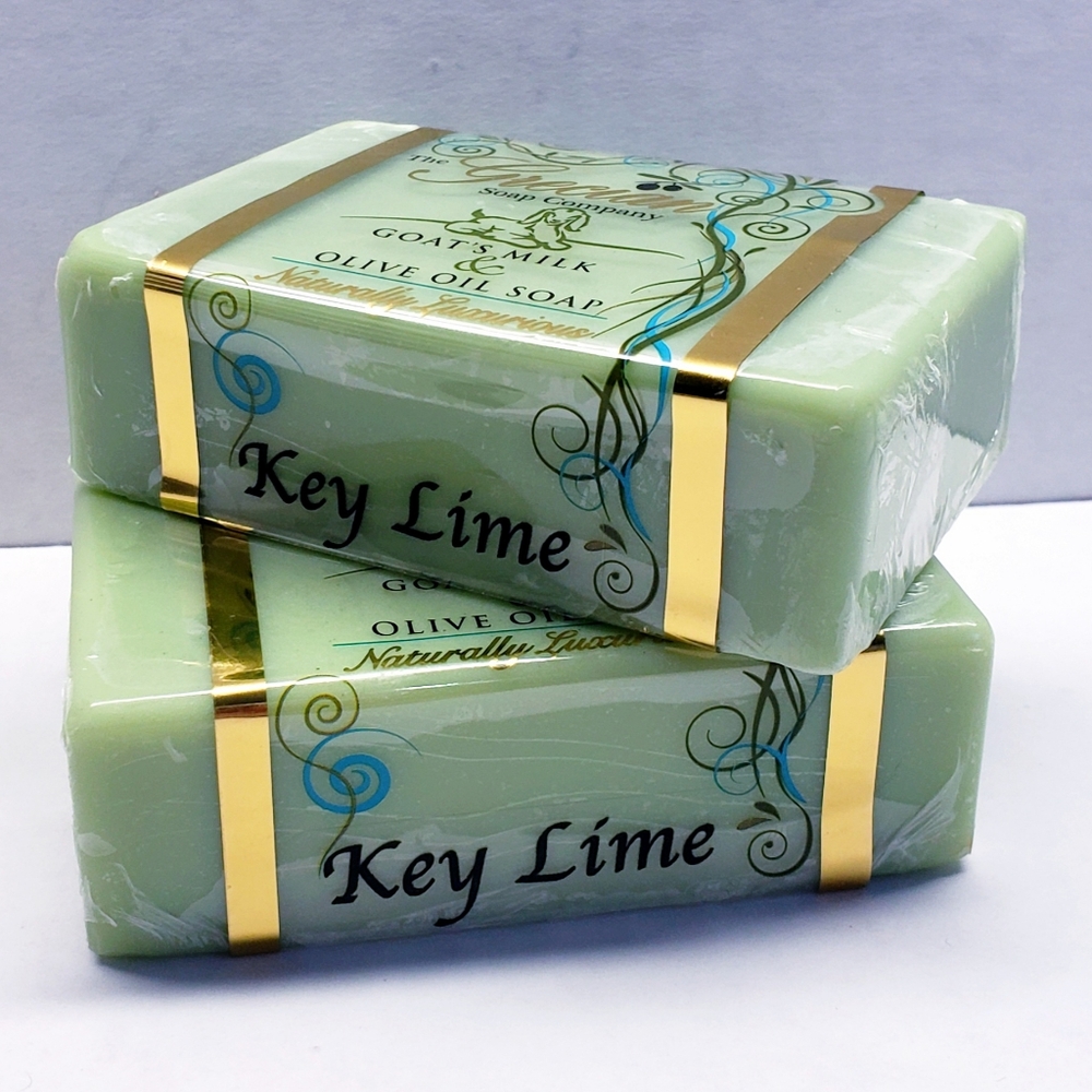 The Grecian Soap KEY LIME Goat's Milk & Olive Oil Natural Beauty Bar, 6 oz(2pck)